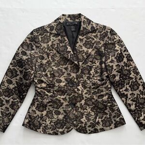 Black and Tan Floral Blazer